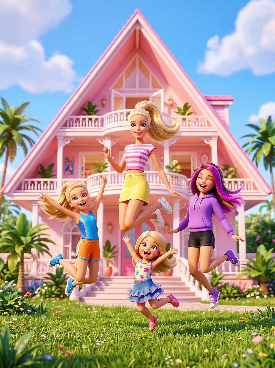 Barbie Dreamhouse squad illustration